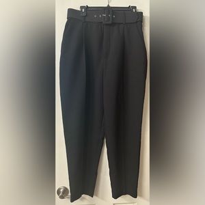 Zara Women’s High Waisted Belted Ankle Pants Size L